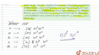 हेलोजन तत्व कौन- कौन से हैं ? इलेक्ट्रॉनिक विन्यास के आधार सरणी में हेलोजन तत्वों की स्थिति के व...