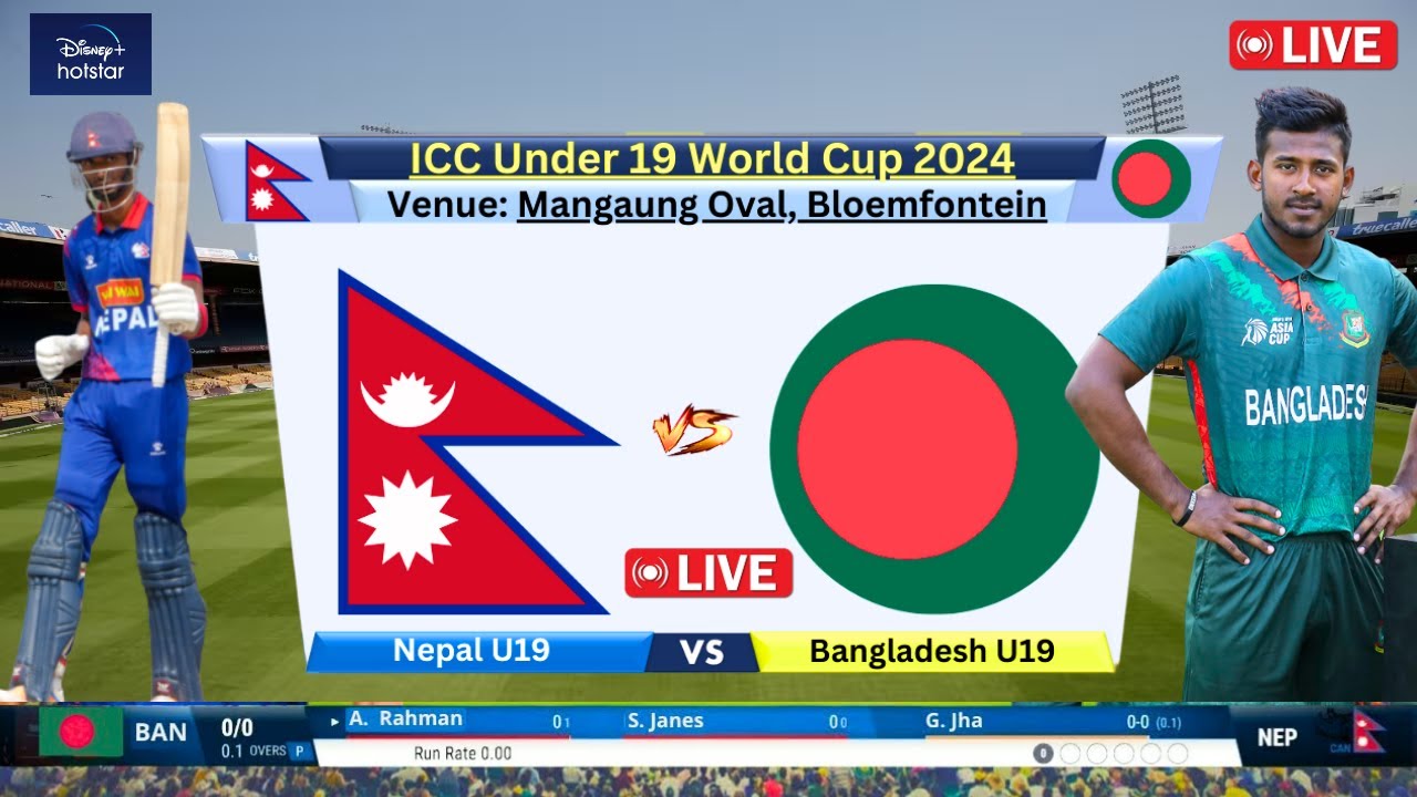 🔴 Live: NEP U19 Vs BAN U19 Super Six - 29th Match Live | NEPAL Vs ...