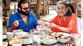 Amrita Singh Saif Ali doing lunch together at seaside| Amrita Singh Saif Ali together