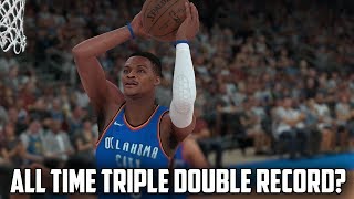 Will Russell Westbrook Beat The All-Time Triple Double Record? NBA 2K18 Gameplay