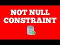 NOT NULL Constraint | Oracle SQL Tutorial for beginners | Techie Creators