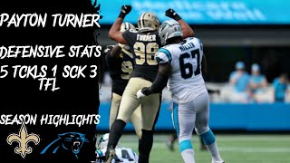 New Orleans Saints-Payton Tuner Vs Carolina Panthers Week 2 Season Highlights (Payton Turner Debut)