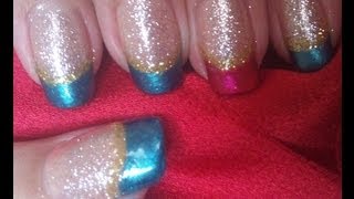 Christmas nail art tutorial - Christmas festive French manicure