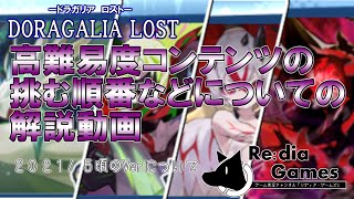 【Softalk実況（ゆっくり実況）】DORAGALIA LOST(ドラガリアロスト)　高難易度コンテンツはこの順番で挑めッ！！　～高難易度コンテンツ全部クリアした勢が考えたチャート～