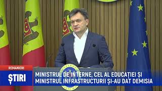 MINISTRUL DE INTERNE, CEL AL EDUCAȚIEI ȘI MINISTRUL INFRASTRUCTURII ȘI AU DAT DEMISIA