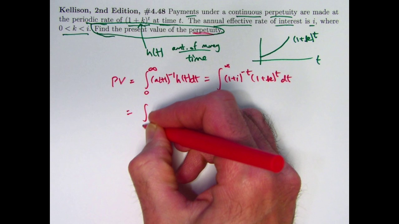 Actuarial Exam 2/FM Prep: Present Value Of An Exponentially Increasing ...