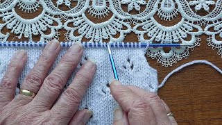 #92, Placing The Rosebud Stitches, Sheila's Just Knitting