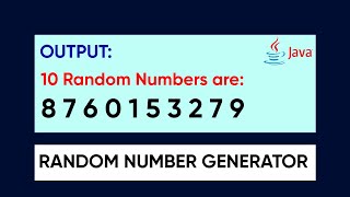 RANDOM NUMBER GENERATOR in JAVA | Random class in java | JAVA Programming