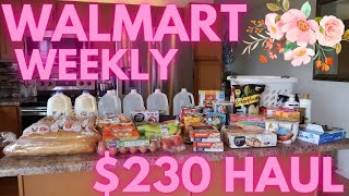 $230 WALMART WEEKLY GROCERY HAUL + MEAL PLAN + MINI COSTCO HAUL AT END {7-18-23}