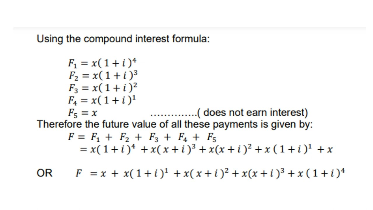 Grade 12 Financial Mathematics Annuities - YouTube