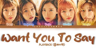 PLAYBACK (플레이백) – Want You To Say (말해줘) Lyrics (Color Coded Han/Rom/Eng)