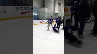 Zach Hyman and Mitch Marner Easter Seals skate - November 27, 2016