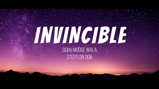 INVINCIBLE (Lyrics Video) - Sidhu Moose Wala Ft. Stefflon Don | Steel Banglez | The Kidd | Moosetape