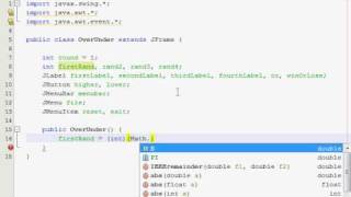 Java GUI Tutorial 24 - Higher/Lower guessing game (Part 1 of 4)