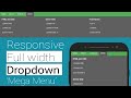 Full Width Dropdown (Mega) Menu - HTML and CSS