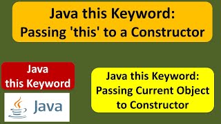 Java this Keyword: Passing 'this' to a Constructor | Java Tutorial