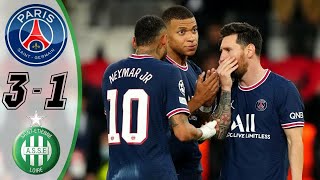 PSG vs ST Etienne 3-1 Full Extended Highlights & All Goals | League 1 2022 | HD