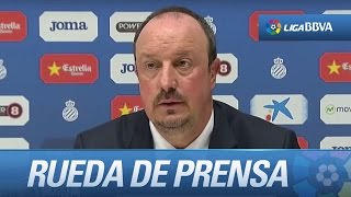 Rueda de prensa de Rafa Benítez tras el RCD Espanyol (0-6) Real Madrid