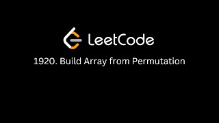 LeetCode 1920. Build Array from Permutation