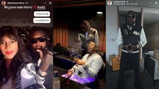 VYBZ KARTEL \u0026 BUSTA RHYMES IN STUDIO +HE LINK UP WITH KAREN THE PRETTY PRODUCER IN L.A👀🙄😳😱🇯🇲🇺🇸