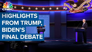 Highlights on President Donald Trump and Joe Biden concluding their final debate