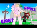 GIANT And SMALL 2 PLAYER Obby With Moody! (Roblox)