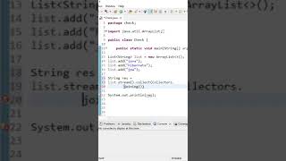 Collectors.joining method in java8 streams #trending #java