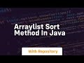arraylist sort method in java