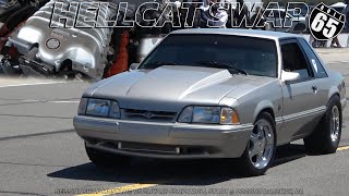 Hellcat-Swapped Foxbody Mustang vs. BMW M6: 65mph Roll Start Race Motive at Pocono!