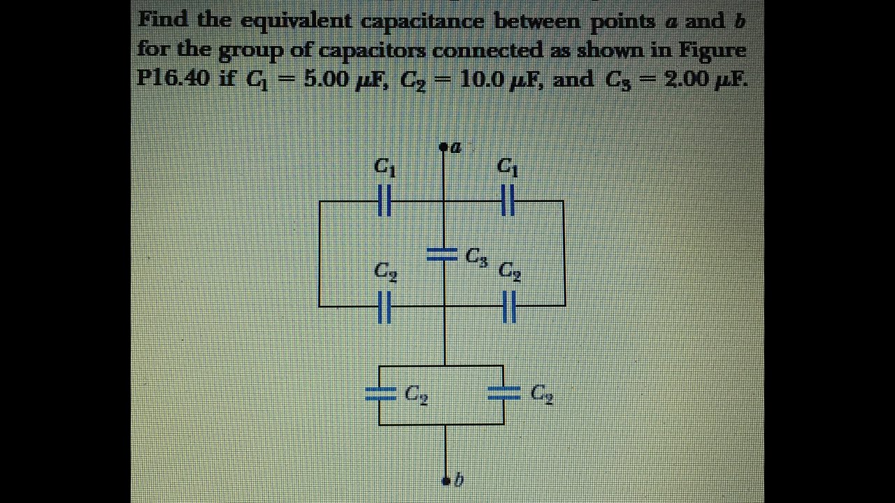 Find The Equivalent Capacitance Between Points A And B For The Group Of ...