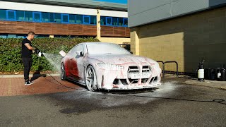 Completing a maintenance wash on our BMW G82 M4 Competition