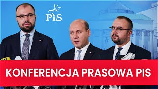 S. Szynkowski vel Sęk, P. Jabłoński, K. Szczucki - Konferencja prasowa Posłów PiS w Sejmie