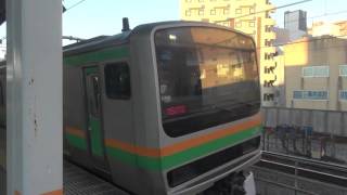 Ｅ２３１系Ｅ２３３系併結　上野東京ライン（東海道線内快速アクティー）　赤羽駅発車