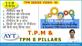 What is TPM & TPM 8 Pillars |TPM -Total Productive Maintenance in Hindi| AYT India |टीपीएम  कैसे करे