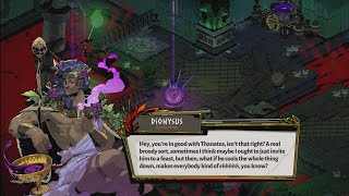 Dionysus heard Zagreus is in good with Thanatos - Hades