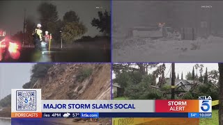 KTLA Team Weather Coverage: Major storm soaks Southern California, floods roads, downs trees