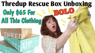 Thredup Rescue Box Unboxing ~ $65 Women's Mixed Clothing Reject Mystery Box ~ Honest Review