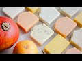 Making soap with fresh ingredients for almost 1 hour straight🍊🥥🍈