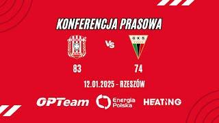 Konferencja prasowa, 12.01.2025 I OPTeam Energia Polska Resovia Rzeszów - GKS Tychy