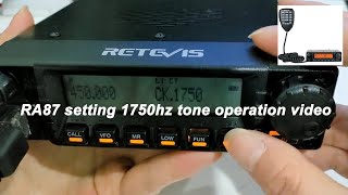 RA87 setting 1750hz tone operation video