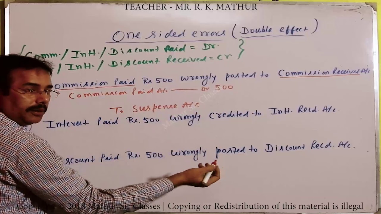 Rectification Of Errors One Sided Error Double Effect With Examples ...