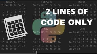The Easiest Calendar in python | in just 30 seconds | 2 lines of code