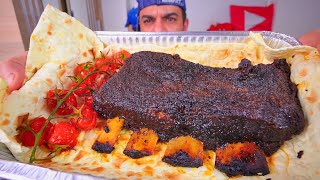 أضلاع البقر بالباربكيو المدخنة لعدة ساعات BBQ Beef Short Ribs Mukbang Eating Show