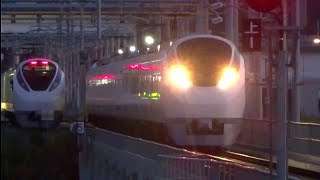 特急ひたち26号13号 両者遅延の新地駅列車交換  10/30