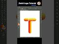 Amazing Gradient T  Logo Design Quick #tutorial #illustration #ytshorts