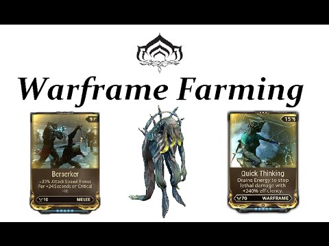 Warframe Farming - Berserker & Quick Thinking (Corrupted Ancient) - YouTube