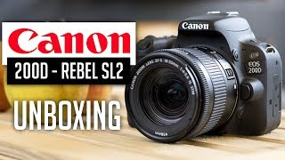 Canon 200D Unboxing (Rebel SL2) - BEST BUDGET CAMERA 2019?