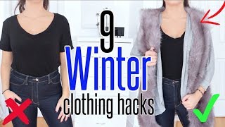 9 Winter CLOTHING HACKS  YOU NEED To KNOW !!