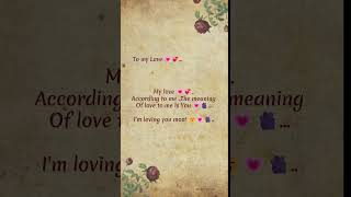 A letter to my Love 🫂💗💞 #shorts #lovesong #couple #love #wife #marraige