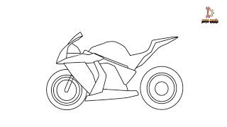 Motorcycle draw,เรียนรู้การวาดมอเตอร์ไซค์